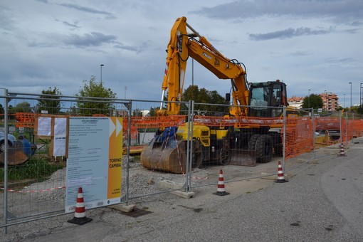 Il cantiere in corso Torino