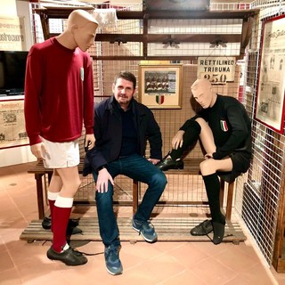 Nicola Riva, figlio dell'indimenticabile Gigi, in visita a Superga e al Museo del Grande Torino