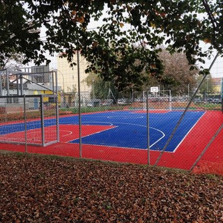 Il nuovo campo di basket e calcio a 5 donato da mister Gasperini a Grugliasco