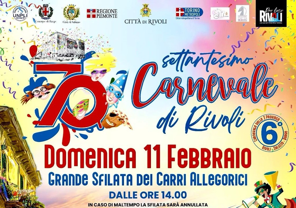 Rivoli: tutto pronto per la 70° edizione del Carnevale - Grugliasco24